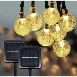 اضائه تعمل على الطاقه الشمسيه بطول ٥ متر مع ٢٠ لمبه  كرستاليه