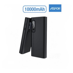 ASPOR  10000mAh Power Bank with 2 USB Ports and LED Charging Indicator